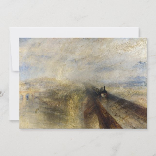 Cartão De Agradecimento William Turner - Chuva, Vapor e Velocidade (Frente)