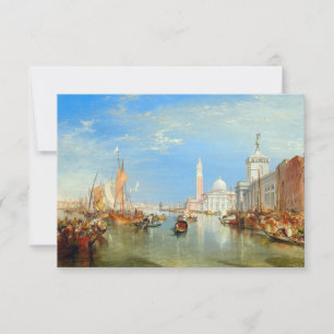 Cartão De Agradecimento William Turner - Veneza, A Dogana e San Giorgio