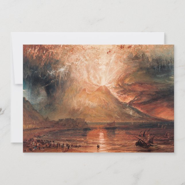 Cartão De Agradecimento William Turner - Vesúvio em Erupção (Frente)