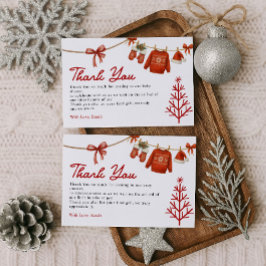 Cartão De Agradecimento Winter Santa 