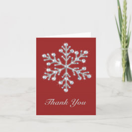 Cartão De Agradecimento Winter Snowflake Thank You Card