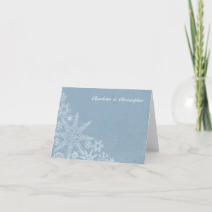 Cartão De Agradecimento Winter Snowflakes Thank You Note Cards