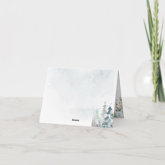 Cartão De Agradecimento Winter wonderland Gingerbread Baby Shower (Verso)