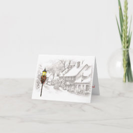 Cartão De Agradecimento Wintery Town Thank You Card