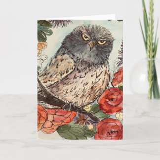 Cartão De Agradecimento Wise Owl greeting card
