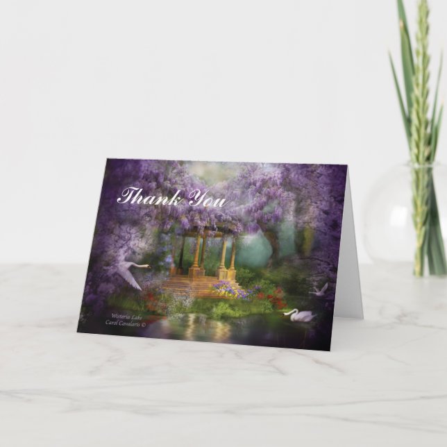 Cartão De Agradecimento Wisteria Lake Thank You Card (Frente)
