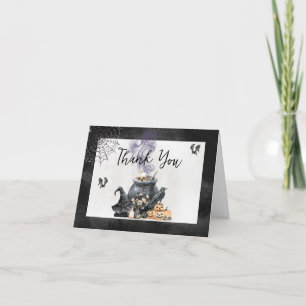 Cartão De Agradecimento Witch Cauldron Baby está criando Chá de fraldas