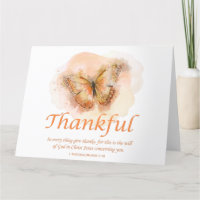 Women’s Christian Butterfly Bible Verse: Thankful 