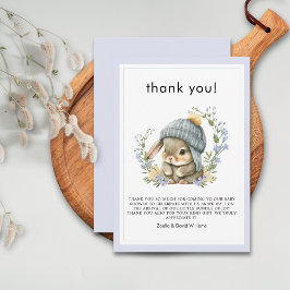 Cartão De Agradecimento Woodland Baby Gender Neutral Thank You Card