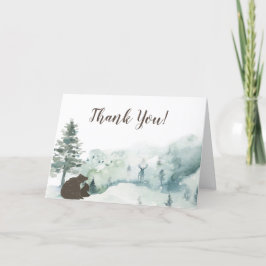 Cartão De Agradecimento Woodland Bear Obrigado