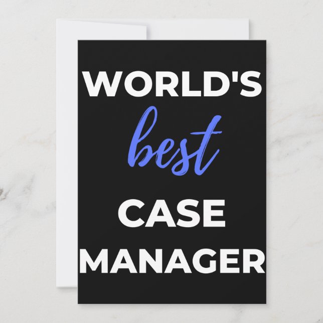Cartão De Agradecimento World's Best Case Manager (Frente)