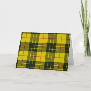 Cartão De Agradecimento Xadrez amarela Tartan