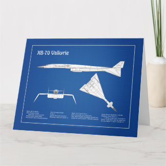 Cartão De Agradecimento XB-70 Valkyrie - Planos de avião Blueprint ABD