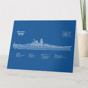 Cartão De Agradecimento Yamato - Planos de Impressão Blueprint de Entrega 