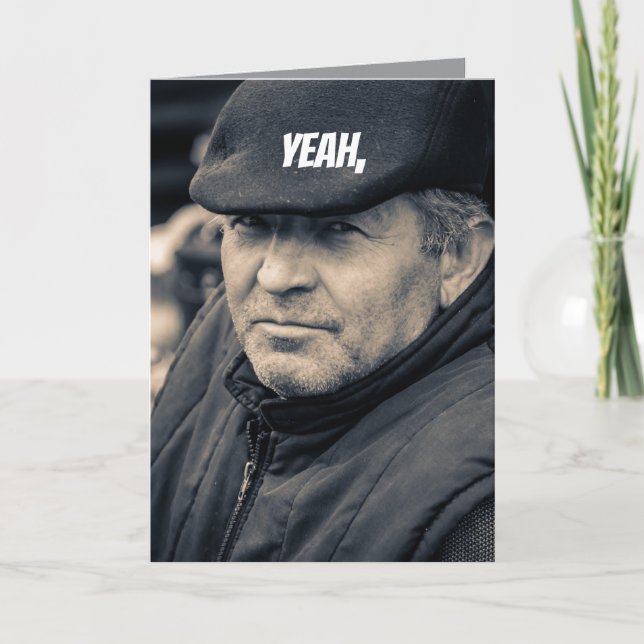 CARTÃO DE AGRADECIMENTO YEAH - BELATED BIRTHDAY CARD (Frente)