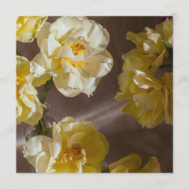 Cartão De Agradecimento Yelow tulips photo still life, vintage aesthetic