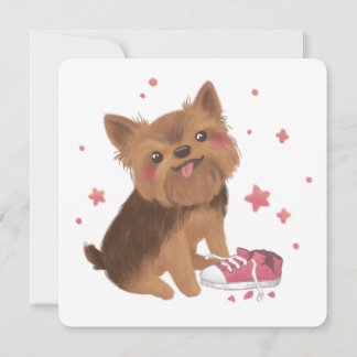 Cartão De Agradecimento Yorkie, o melhor causador de problemas