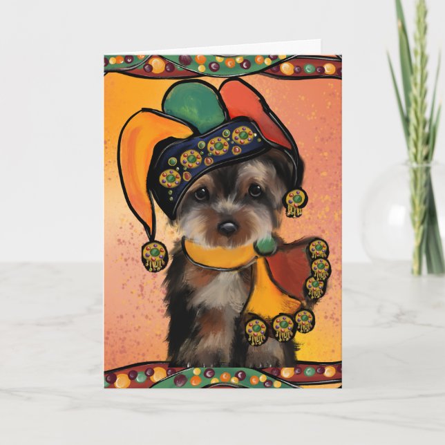 Cartão De Agradecimento Yorkie Poo (Frente)