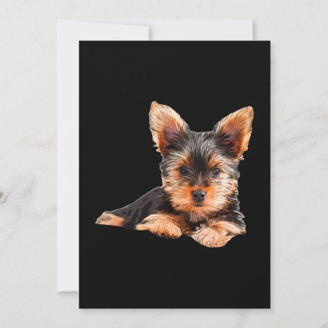 Cartão De Agradecimento Yorkshire terrier Yorkie Puppy Dog (Frente)