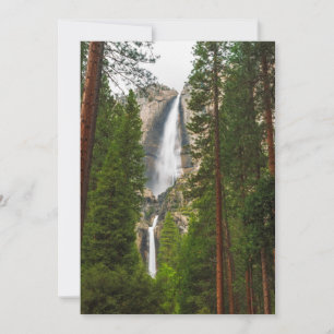 Cartão De Agradecimento Yosemite Falls através da Floresta