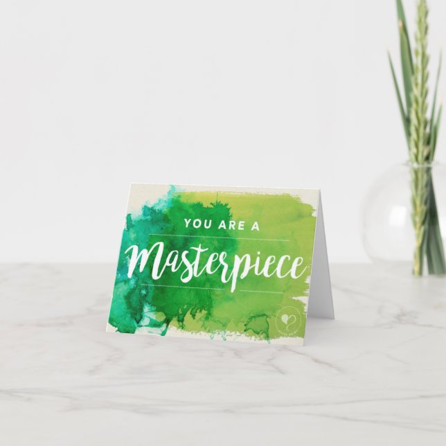 Cartão De Agradecimento You are a Masterpiece Notecard w. Envelope (Frente)