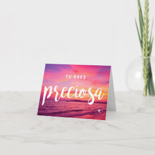 Cartão De Agradecimento You are Beautiful Spanish Notecard w. Envelope