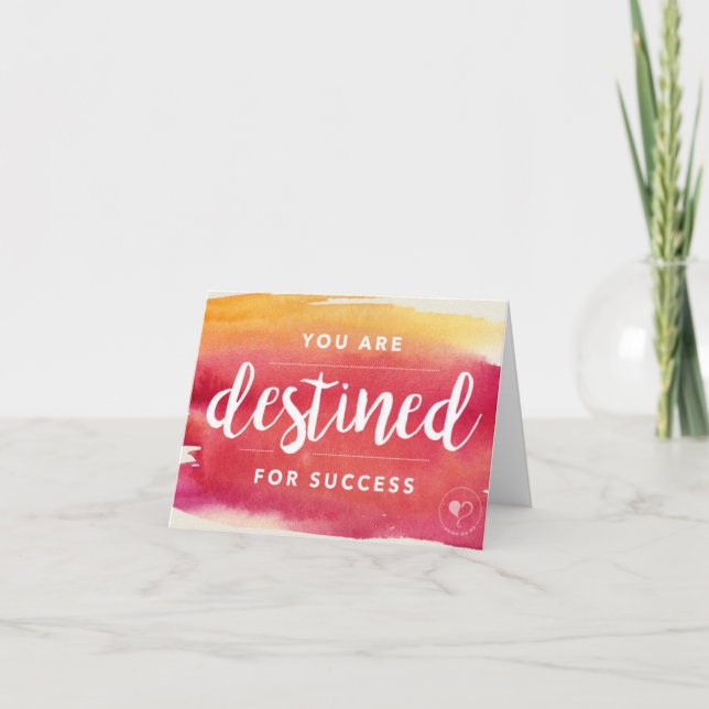Cartão De Agradecimento You are Destined for Success Notecard w. Envelope (Frente)
