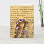 Cartão De Agradecimento you are special Card<br><div class="desc">Vintage on text card with the words : 'you are special' Blank inside</div>