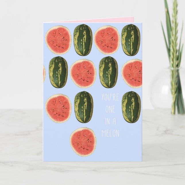 Cartão De Agradecimento "You're one in a Melon" Fruit Greeting Card (Frente)