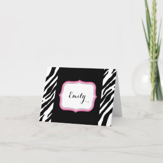 Cartão De Agradecimento Zebra Personalized Folded Note