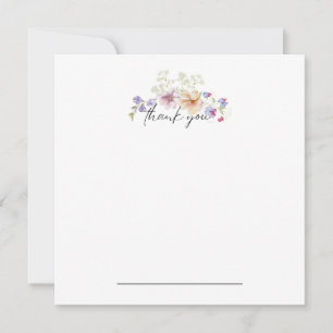 Cartão De Agradecimento Zinnia Floral Obrigado Notecard