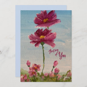 Cartão De Agradecimento Zinnia Garden Notecard