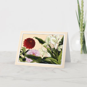 Cartão De Agradecimento Zinnia & Ginger, Botanicals Art Card - Custom