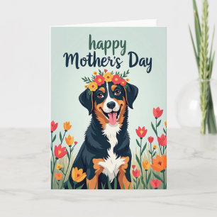 Cartão de Alegria Canina Floral