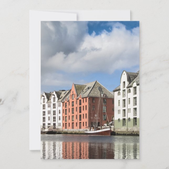 Cartão de Ålesund Noruega (Frente)