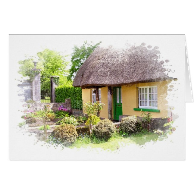Cartão De Algodão Irlandês Thatch (Frente Horizontal)