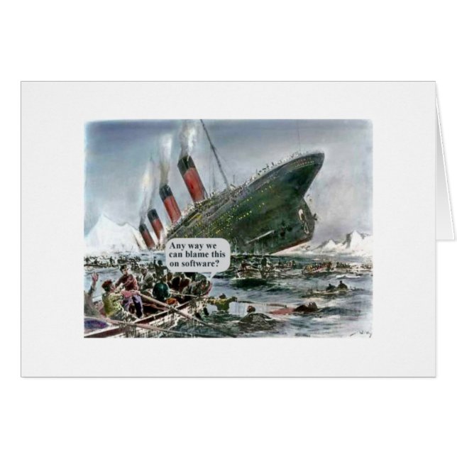 Cartão De Alguma Forma Podemos Culpar Isto No Software? (Frente Horizontal)