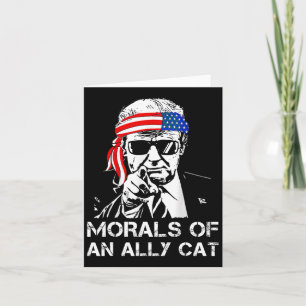 Cartão De Ally Cat Funny Trump 2024 Trump Presidente