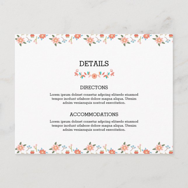 Cartão de Alojamento de Casamento (Frente)