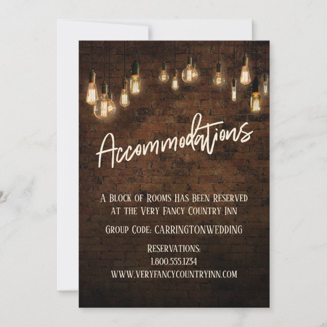 Cartão de alojamento para luzes de tijolo industri (Frente)