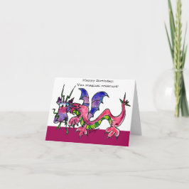 Cartão de Amigo do Dragão de Aniversário Feliz