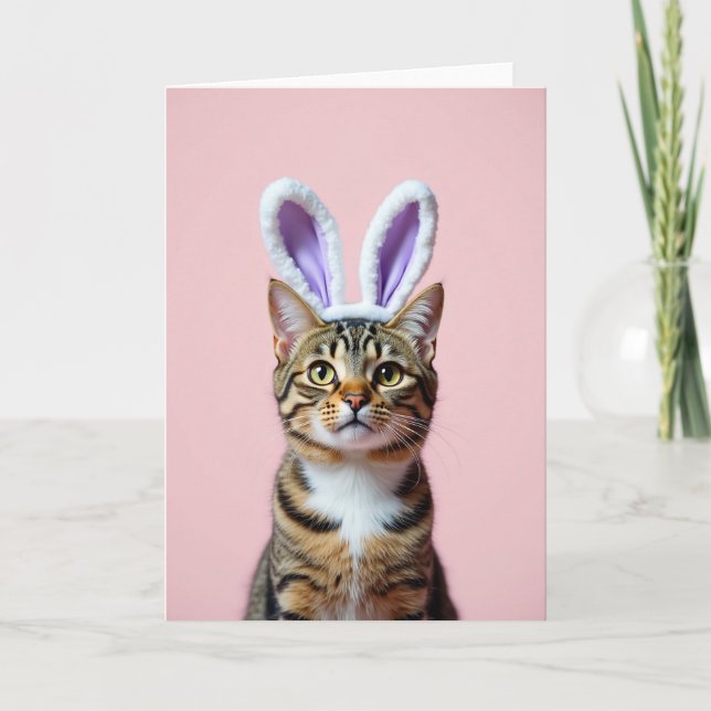 Cartão de Amigo Felino Chique (Frente)