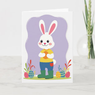 Cartão de Amigo Lagomorfo Feliz