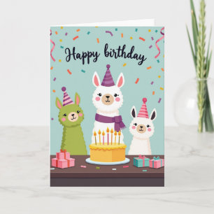 Cartão de Amigos Animais de Aniversário