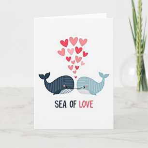 Cartão de Amigos da Baleia do Mar de Amor