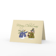 Cartão de Amigos da Neve de Natal