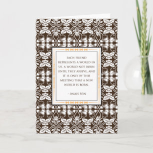 Cartão de Amizade Anais Nin