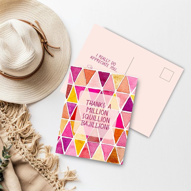 Cartão de Amizade de Obrigado Um Milhão de Bilhões (Thanks a Million Bajillion Post Card)
