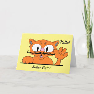 Cartão de Amizade Divertido Meow's It Goin'? Gato