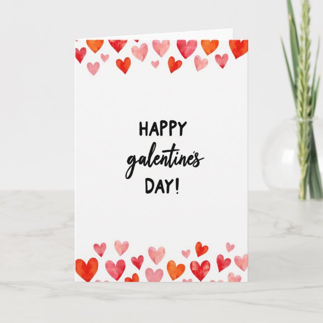 Cartão de Amizade Feliz Galentines (Frente)